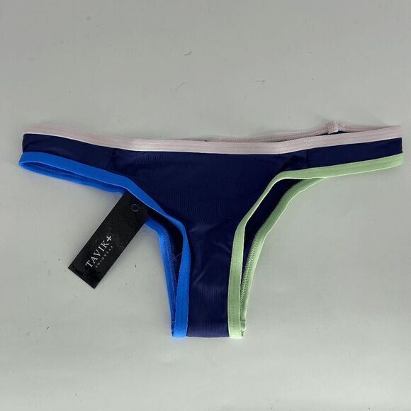 Tavik Jayden Womens Colorblock Cobalt Blue New moderate bikini bottom Small - Picture 3 of 9